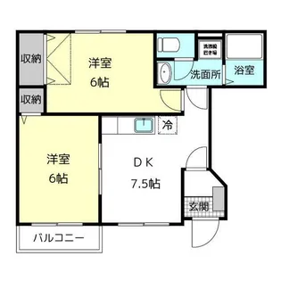 ガーデンスクエア佐藤B【1階】の間取り