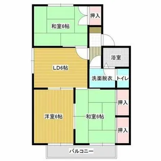 セジュール赤石【201号室】の間取り