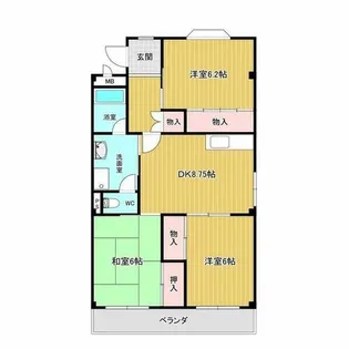 クリエイト富が丘【3階】の間取り