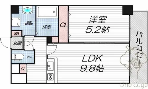 アーバネックス南森町【4階】の間取り