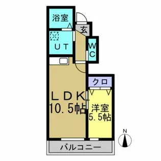 イースト加木屋【105号室】の間取り