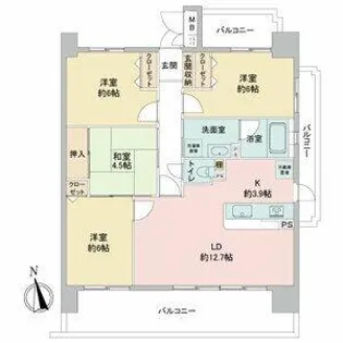 スクエア名古屋港【1004号室】の間取り