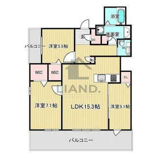 S-RESIDENCE大手門awesome【1004号室】の間取り
