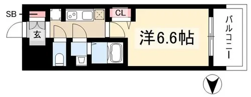 プレサンス名古屋駅ゲート【8階】の間取り
