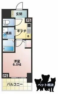 エスリードレジデンス大阪本町【15階】の間取り