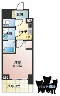 エスリードレジデンス大阪本町【15階】の間取り