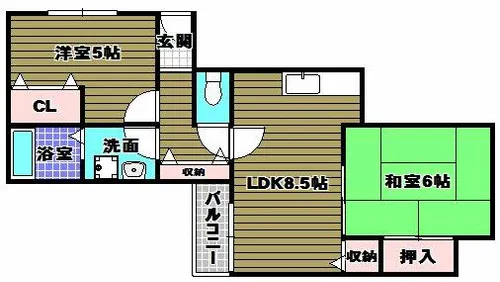 ヴィラ狭山【1階】の間取り