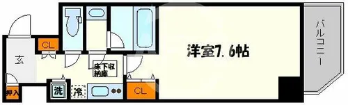 シャローズワン立売堀【8階】の間取り