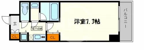 シャローズワン立売堀【6階】の間取り