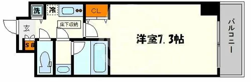 シャローズワン立売堀【7階】の間取り