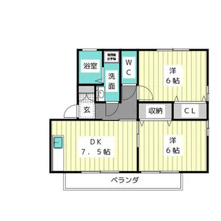 ザ・クレイン【1階】の間取り