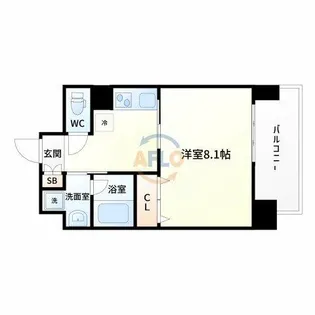 1Kの間取り画像