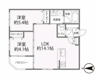 グラン今里NORTH【2階】の間取り