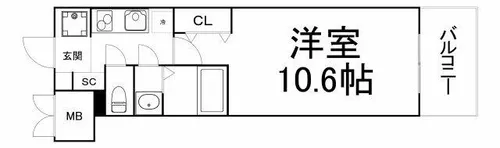 スプランディッド京橋EAST【3階】の間取り