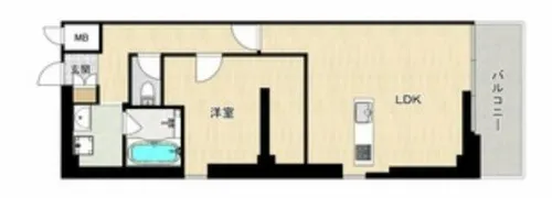 リブウッド大阪城【5階】の間取り