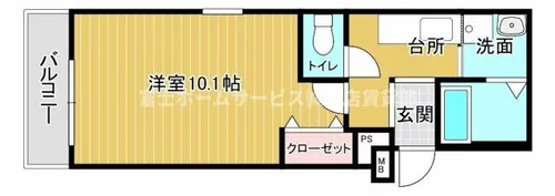 フジパレス山之内ノース【3階】の間取り