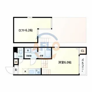 1Rの間取り画像