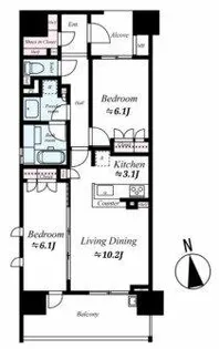 ウェリス西天満【12階】の間取り