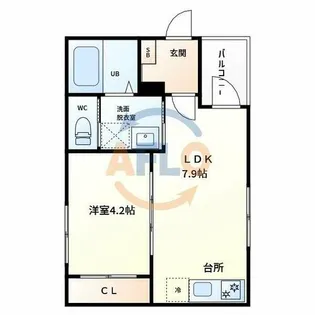 JR関西本線平野駅3階建築3年【2階】の間取り