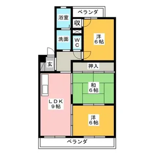 ラ・フローレいわくら【2階】の間取り