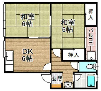 春日丘ハイツ B棟【103号室】の間取り