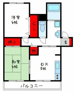 RIHITO八尾B棟【1階】の間取り