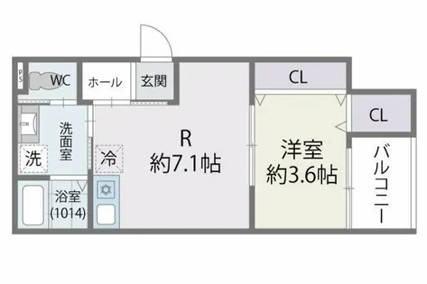 ジラフ姪浜駅前【2階】の間取り