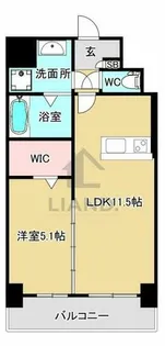 1LDKの間取り画像