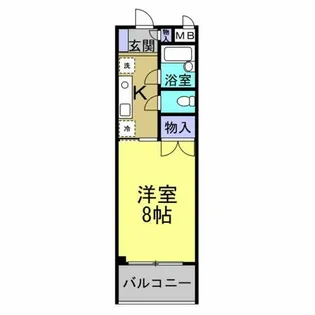 第二ハイツ竹長【1階】の間取り