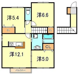 クオーレ2【2階】の間取り