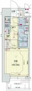 プレサンスOSAKA DOMECITYスクエア【7階】の間取り