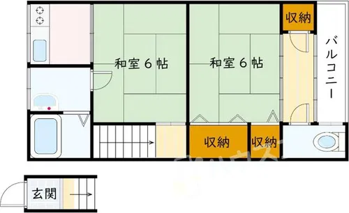 庄内幸町二丁目神吉文化【2階】の間取り
