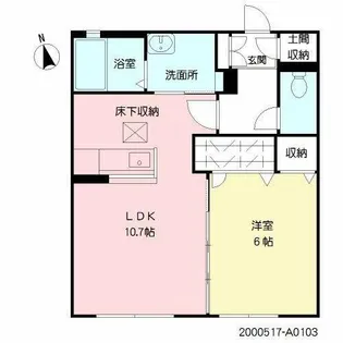 コゥジィーコートM【1階】の間取り