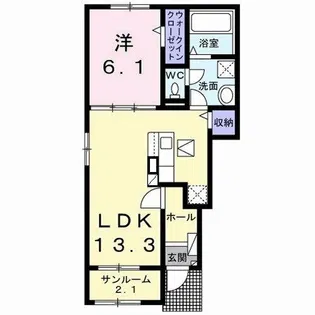 グランドエスポワール行橋 Ⅱ【1階】の間取り