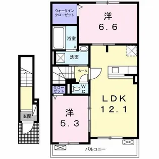ピース B【2階】の間取り