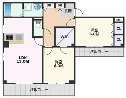 ビューポイント【2階】の間取り