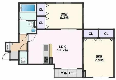 ちさとVⅢ【3階】の間取り