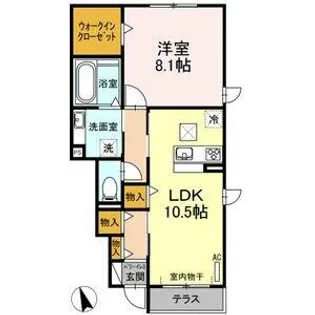 草々庭ハウス B棟【1階】の間取り