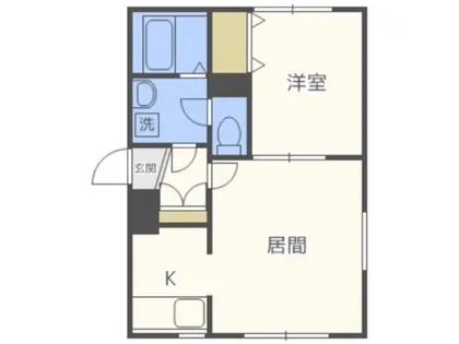 ガーデンコート壱番館【4階】の間取り