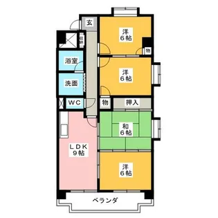 クラリティ・ガーデン【9階】の間取り