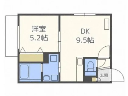 ソレイユ平岸【2階】の間取り