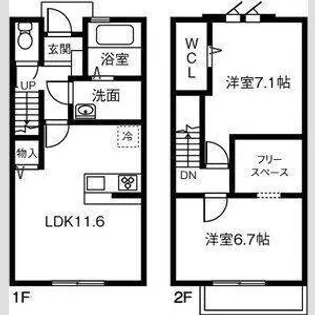MAISONETTE LAND 栄 A【1階】の間取り