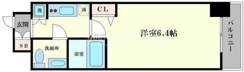 ジュネーゼグラン南堀江【3階】の間取り