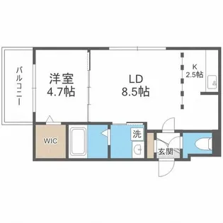 Fortune Terrace平岸【2階】の間取り
