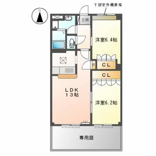 コンフォース・ステージM【1階】の間取り