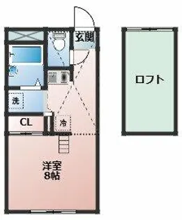 ウェルメイドⅢ【102号室】の間取り