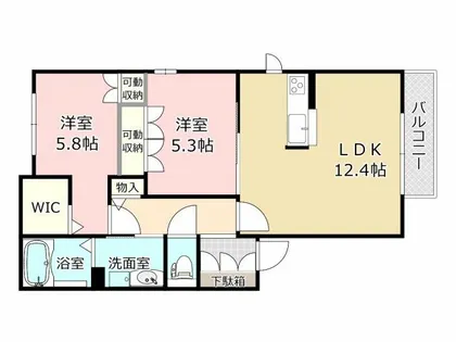 エスポアメゾン【2階】の間取り