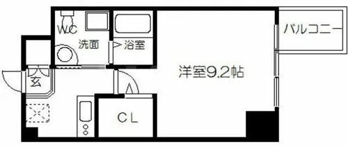 HS梅田EAST【10階】の間取り