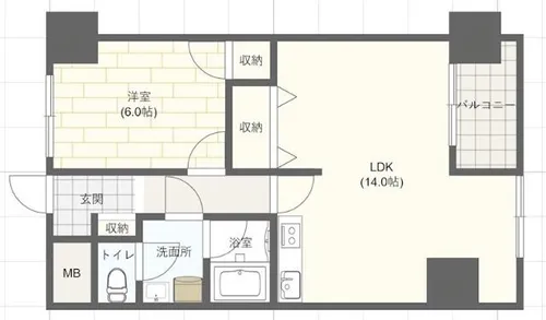 ル・マンド東延末【5階】の間取り