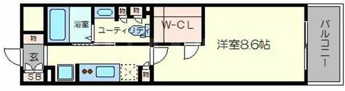 コンフォリア北堀江一丁目【3階】の間取り